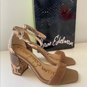 Sam Edelman Daniella Ankle Strap Two-tone Block Heel Sandal